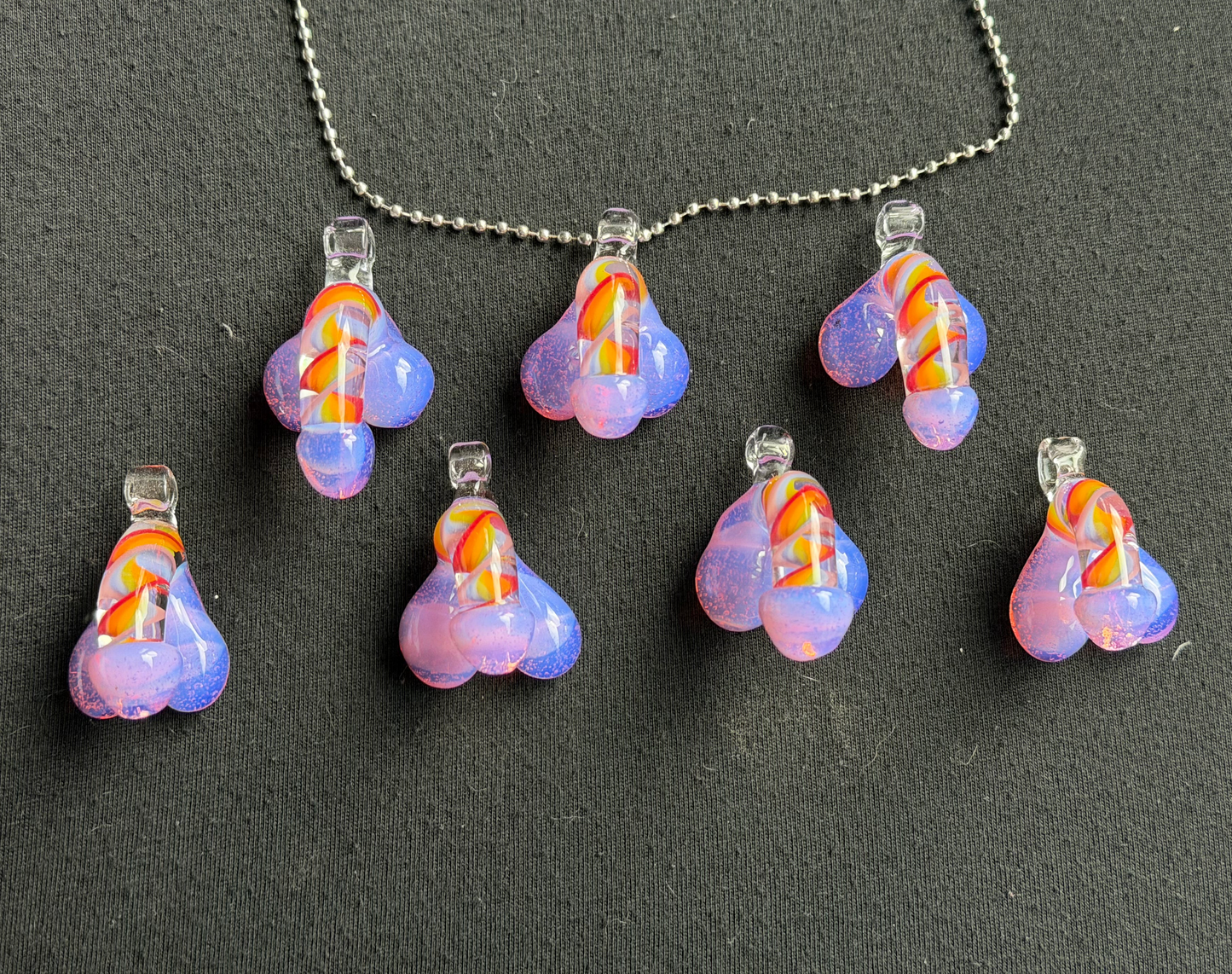 Mystery rainbow d*ck pendant