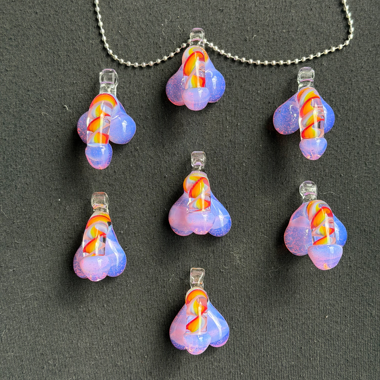 Mystery rainbow d*ck pendant