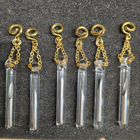 Needle pendant ear weights 8g